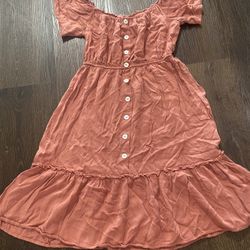 Womans Pink Peach Dress Size Small #10