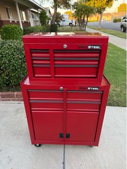 ProSteel Rolling Toolbox Tool Box & Cabinet set- locking - like new condition
