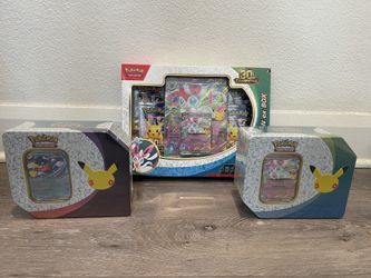 Pokemon 30th Celebration EX Box and Tins