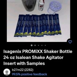 Isagenix PROMiXX Shaker Bottle 24oz Isalean Shake Agitator Insert