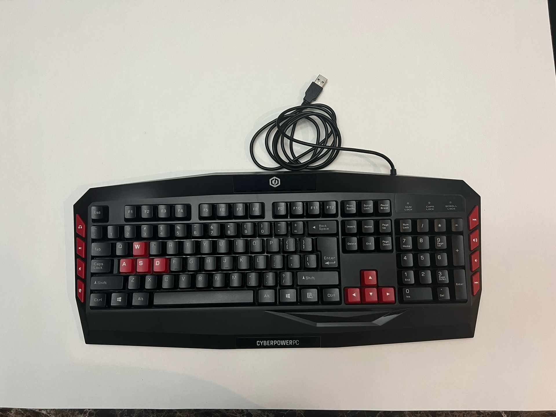 Cyberpower PC Gaming Keyboard Multimedia Gaming Wired USB Keyboard