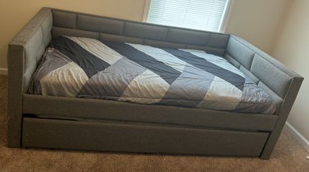 Upholstered Grey Day Bed Frame. Make Me And Offer