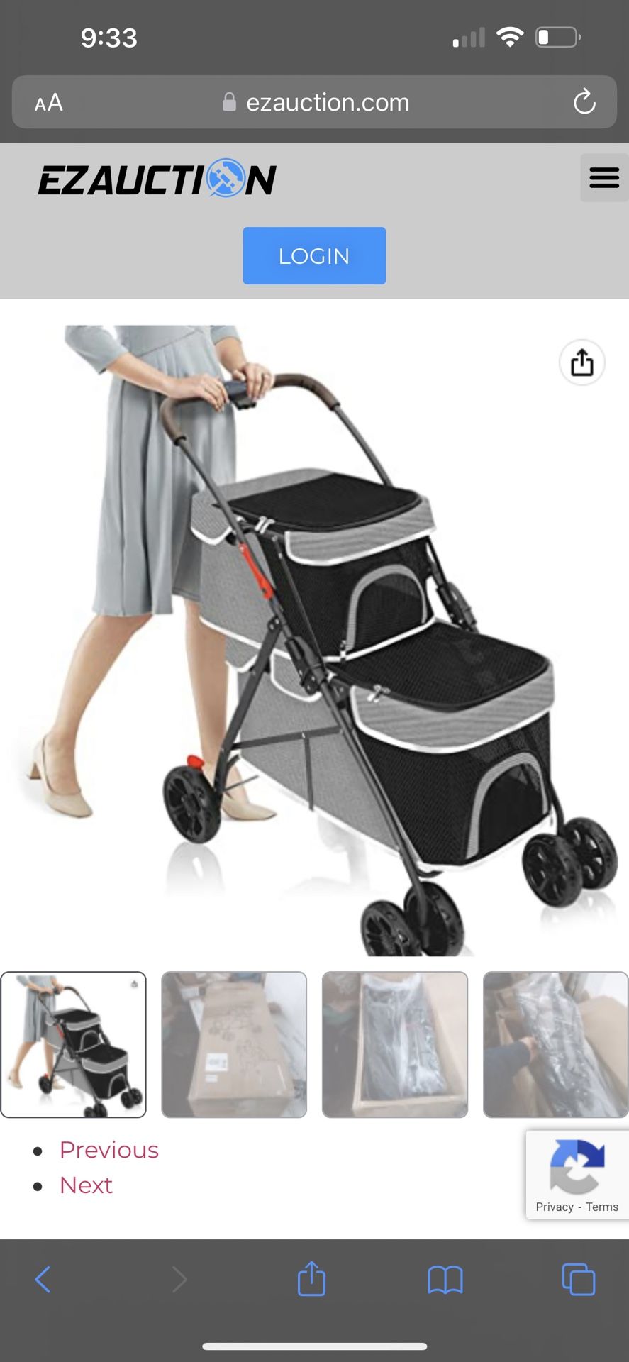 Dog Strollers For Small Dogs,Double Pet Stroller For 2 Small Medium Dogs Cats Folding Portable Cat Stroller With 4 Lockable Wheels