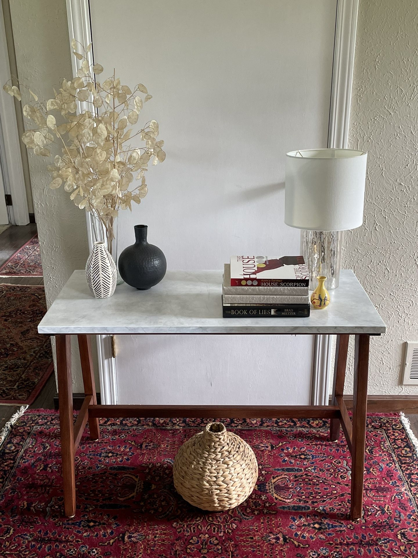 Console Table And Lamp- Recently Re-Done