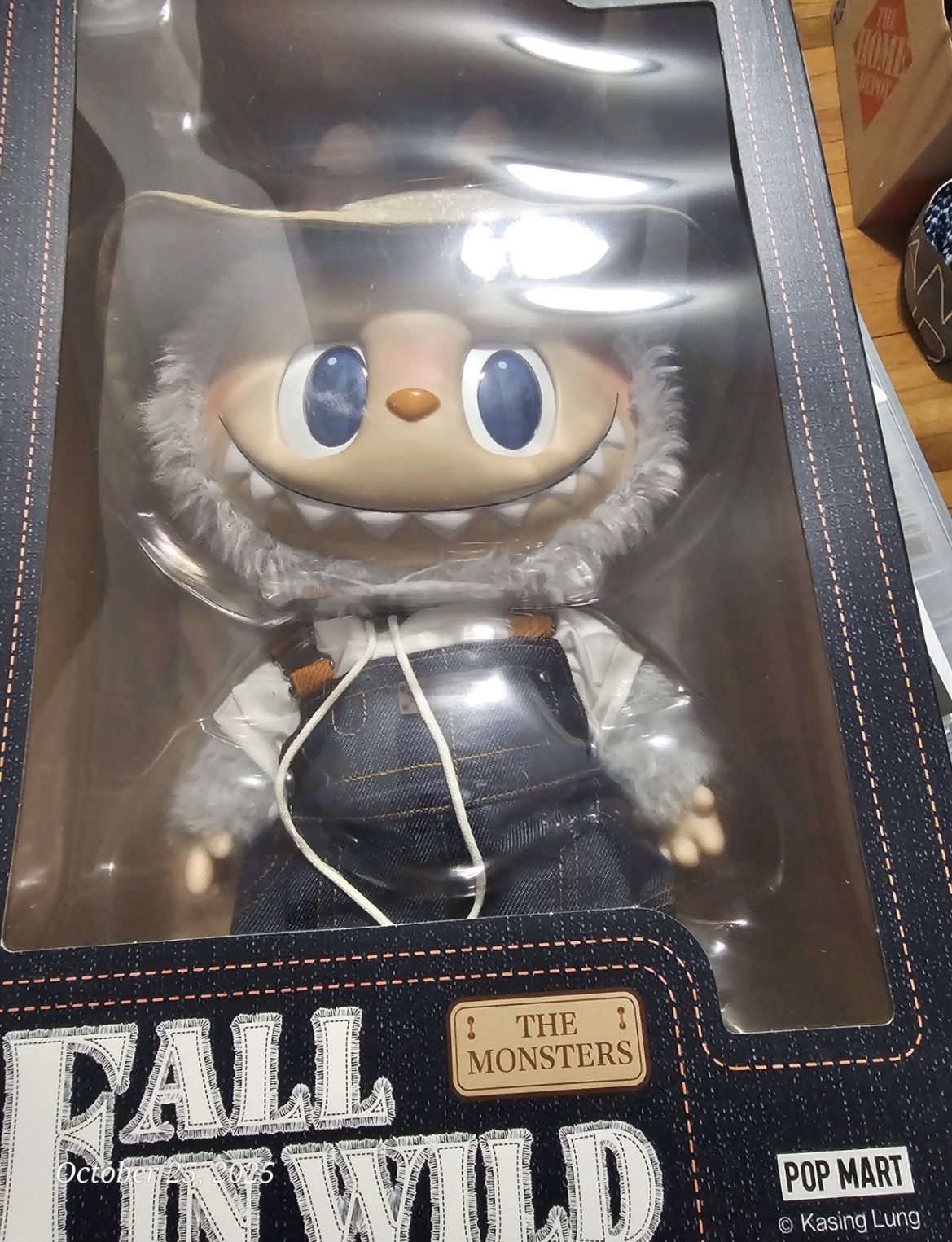 Pop Mart Labubu THE MONSTERS FALL IN WILD SERIES Vinyl Plush Doll Pendant 'Grey'