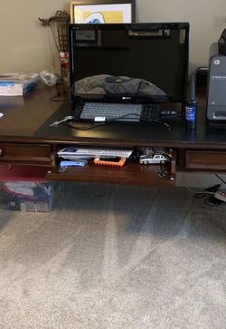 Cow Fur Leather Chair, And rare Antique Table