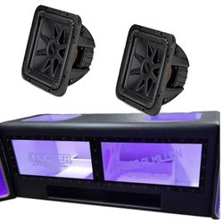 NEW CUSTOM PORTED BOX RGB LIGHTS WITH 2 12” Kicker L7s Subwoofers 