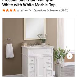 Beautiful Hampton Harbor 28” Freestanding Vanity