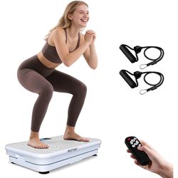 NEW! ROTAI Vibration Plate Exercise Machine for Lymphatic Drainage Massager & Weight Loss, 400 lbs Capacity Whole Body Vibrating Shake Plate Workout f