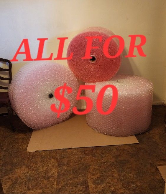 Assorted Giant Bubble Wrap Rolls $50