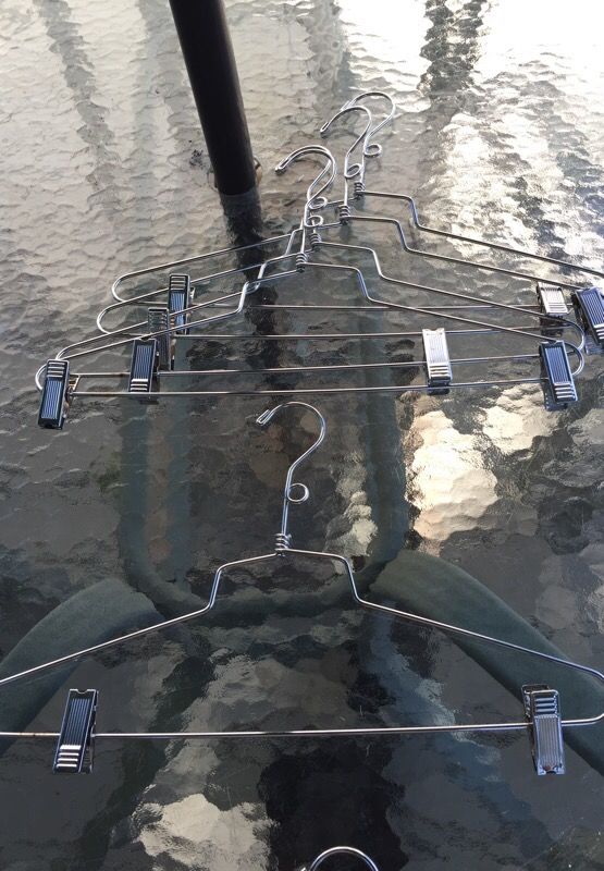 170 New steal Crome hangers with clips