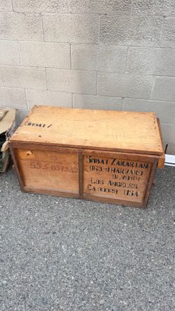 Rustic wooden shipping crate
