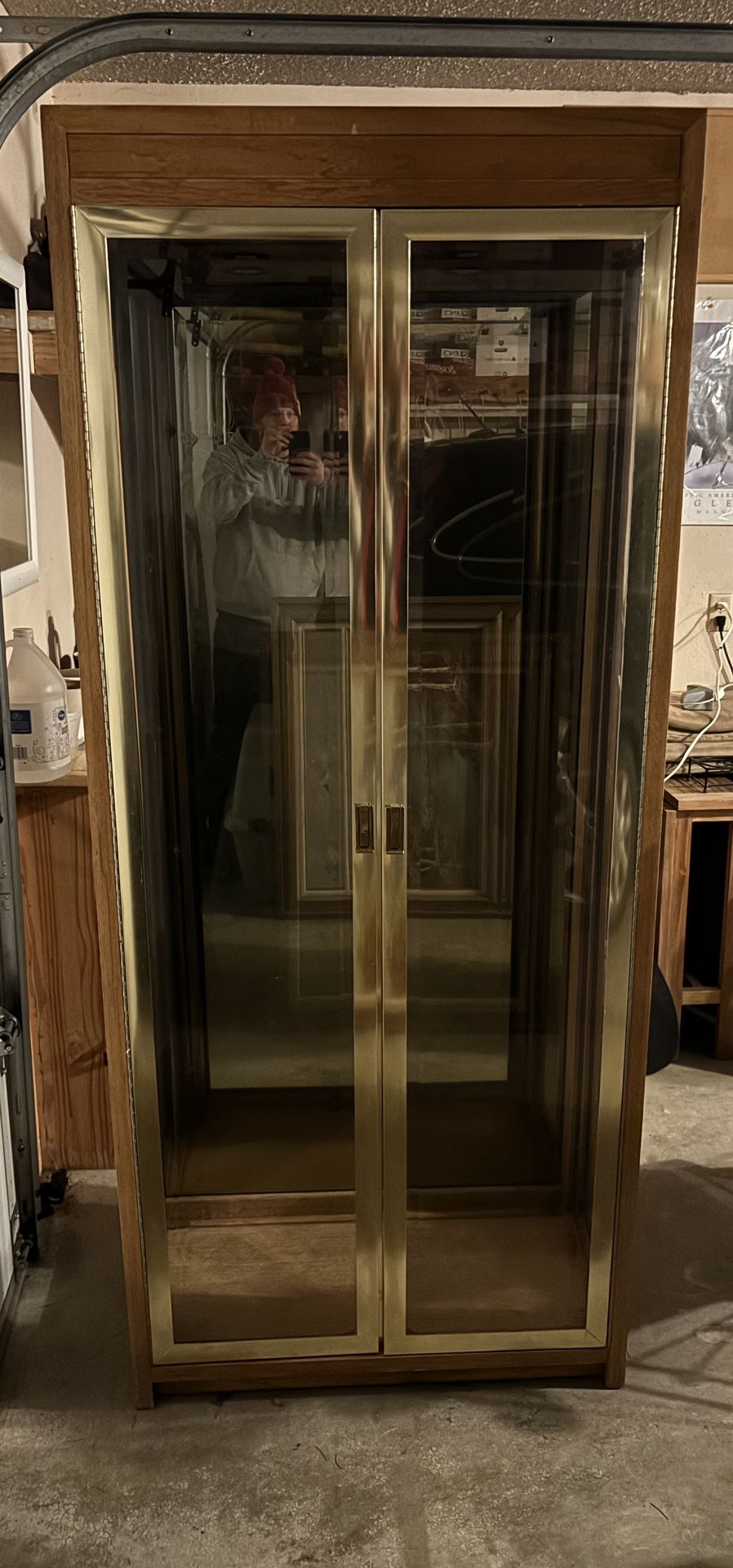 Vintage Glass Door Display Cabinet.