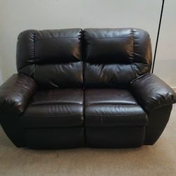Ashley Leather Recliner Loveseat Sofa