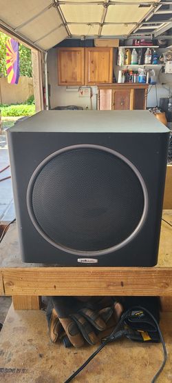 Polk Audio PSW110 Powered Subwoofer Home Theater Bass Speaker Surround Sound