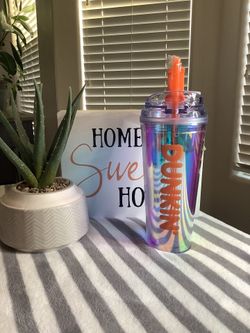 Dunkin Donuts Iridescent Orange Tumbler