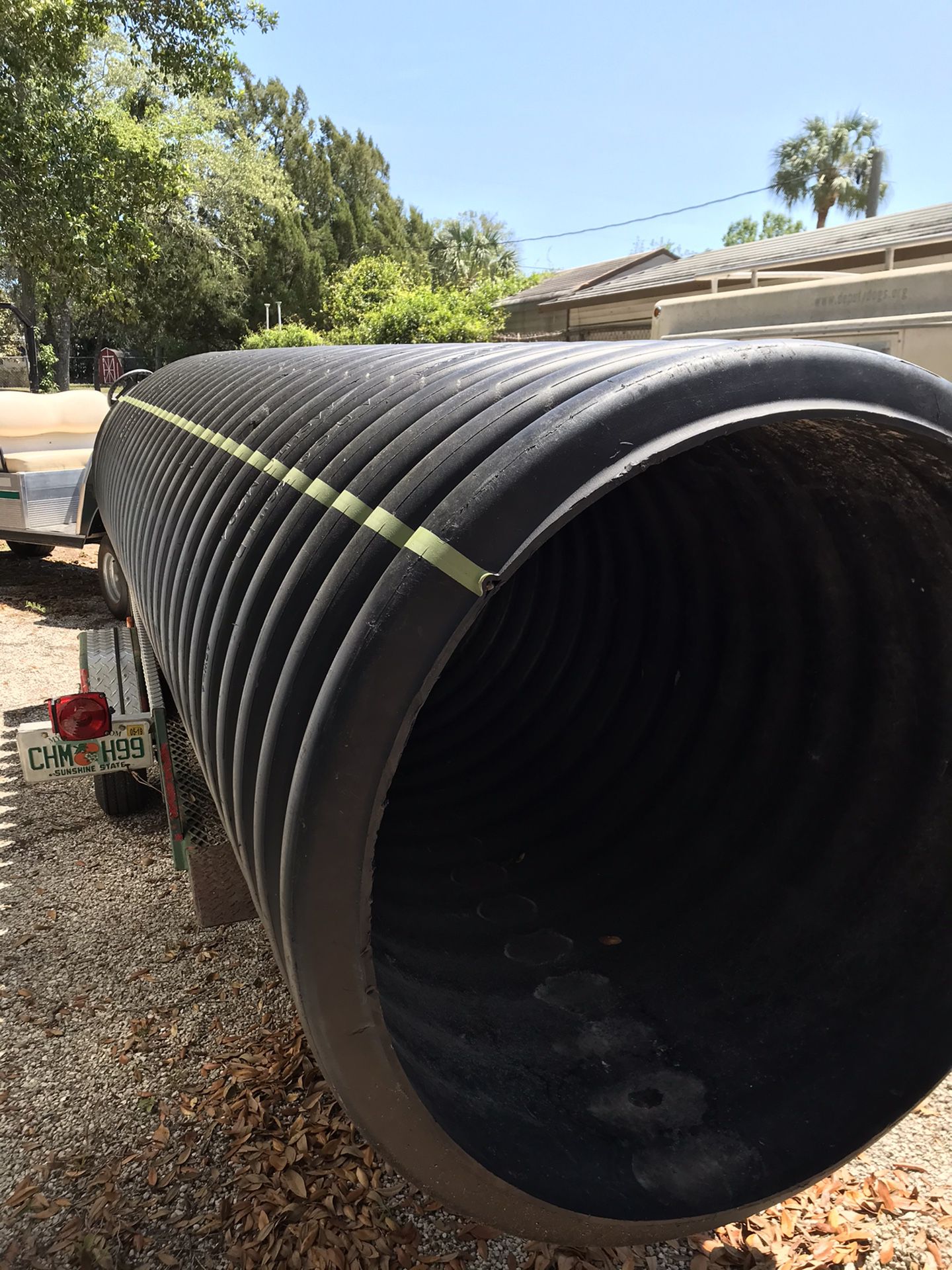 HDPE Culvert Pipe new, 36” dia x 12 ft. ADS