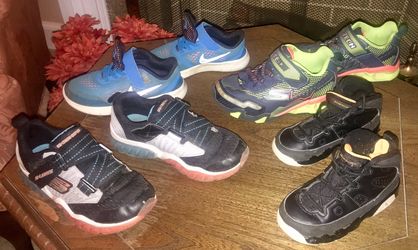 Boys shoes size ‘s 13 sketchers, 9.5 Jordan’s, 12 Nike’s, and 12.5 sketchers