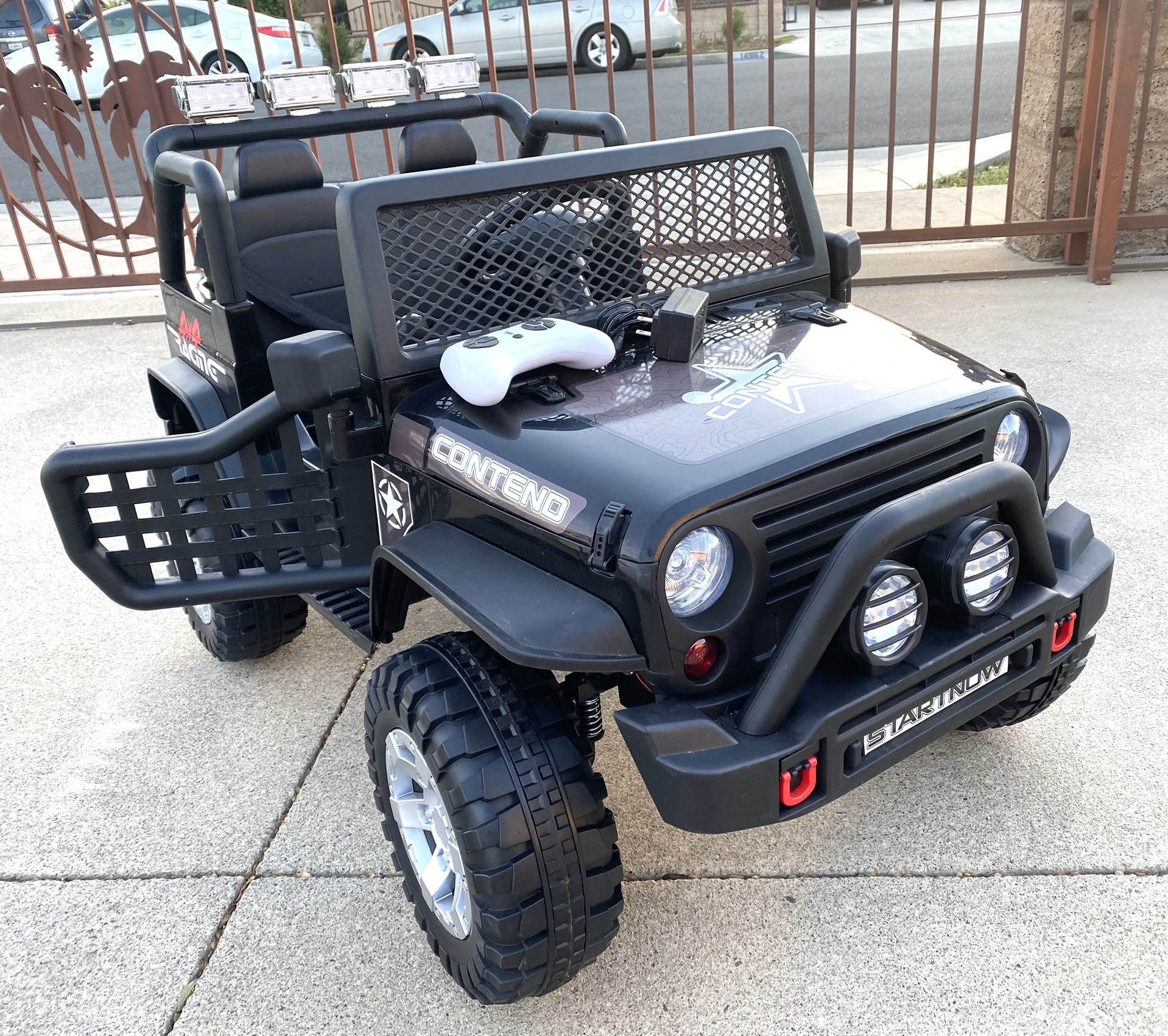 Black Jeep 12volt Remote Control Model Kid Ride On Electric Car Power Wheels 