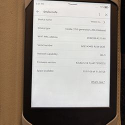 Kindle 11th Gen E reader 