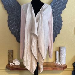 Calvin Klein Linen Open Front Cardigan Sweater 