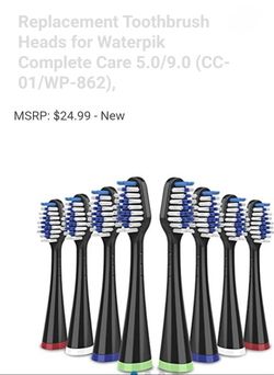 8 Replacement Toothbrush Heads For Waterpik Complete Care 5.0/9.0