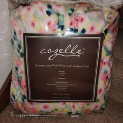 Women's Cozelle Wrap Blanket or Shaw W/Headband! Brand New! 