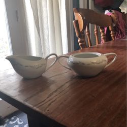Kayson’s Retired Fine China Golden Fantasy Sugar Bowl &Creamer