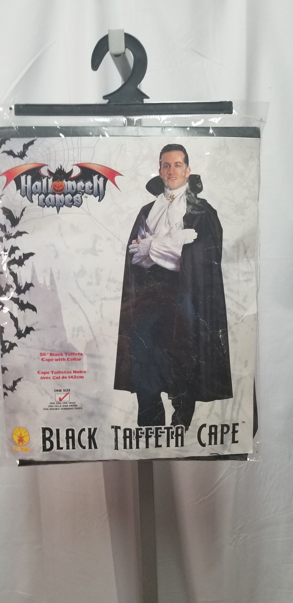 Black taffeta cape