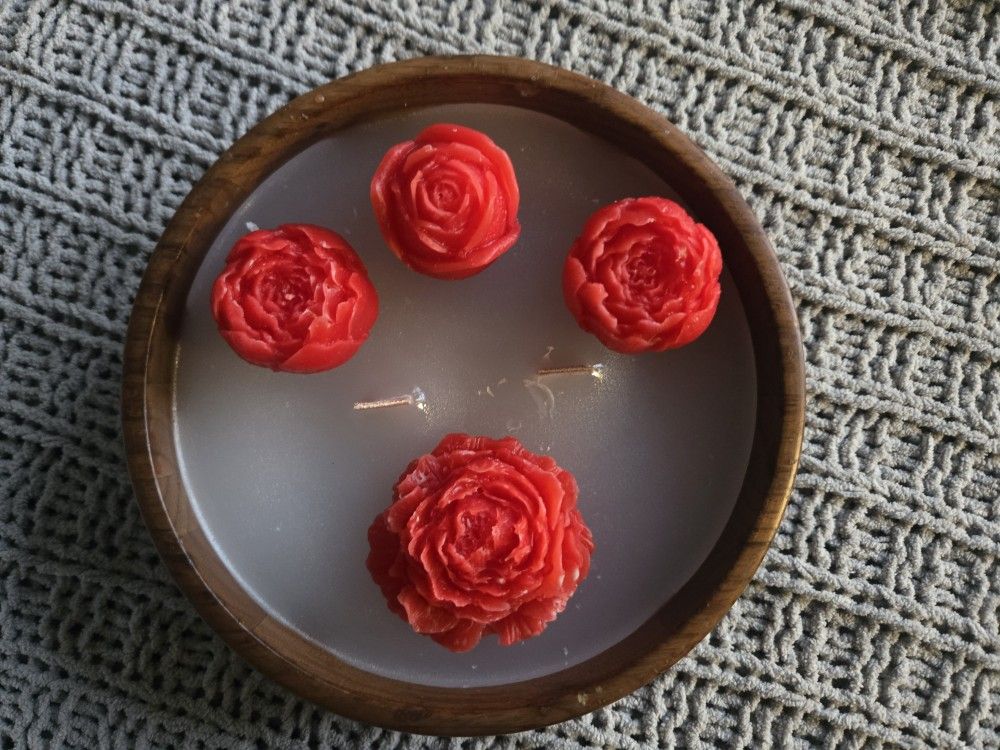 Valentine’s Flowers Candles