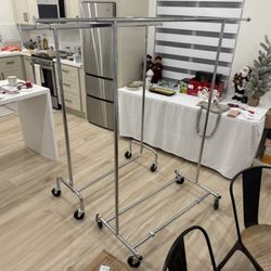 4 Rolling Racks For Hanging Clothes Mobile Clothing Rack With Wheels