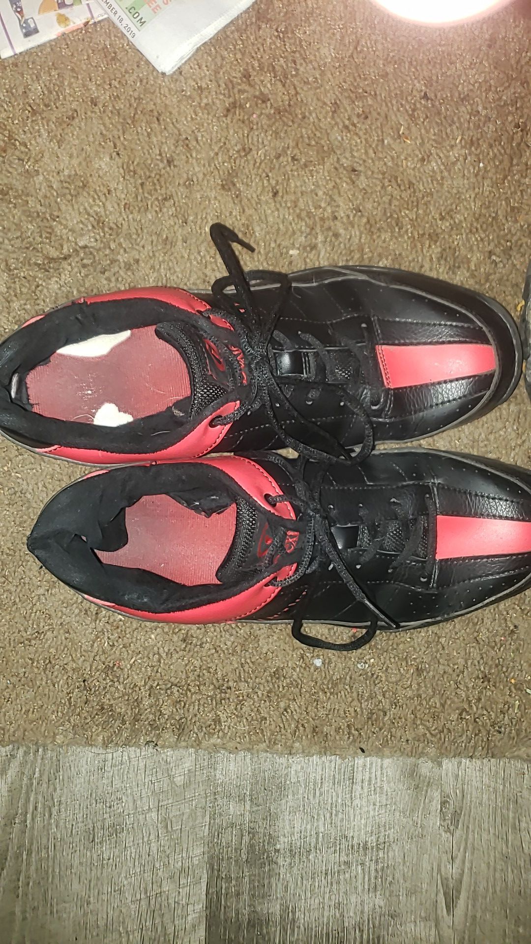 Dexter bowling shoes red and black size 10