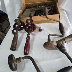 Antique Tools, Hand Drills And Drill Bits