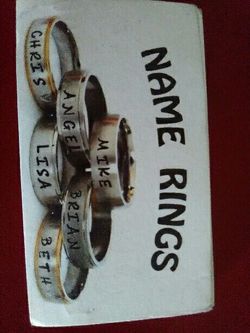 Customized Name rings