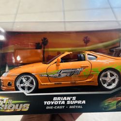 2026 Jada 1:24 Fast & Furious 25th Diecast Brian’s Toyota Supra “Orange”