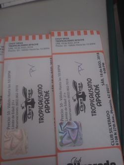 Tickets para la addictiva y tropicalismo apache