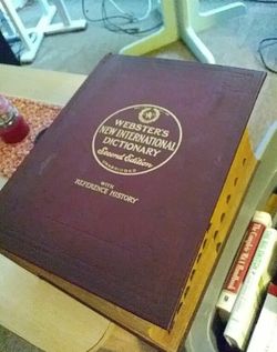 1939 Webster's 2nd edition antique dictionary book original classic