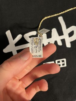 Golden Rope Bracelet Tag Says $125
