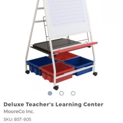 Deluxe Teacher Learning Center Easel Whiteboard 