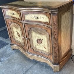 Mediterranean Style Sideboard Cubby Cabinet Table