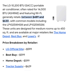 LG PORTABLE AIR CONDITIONER