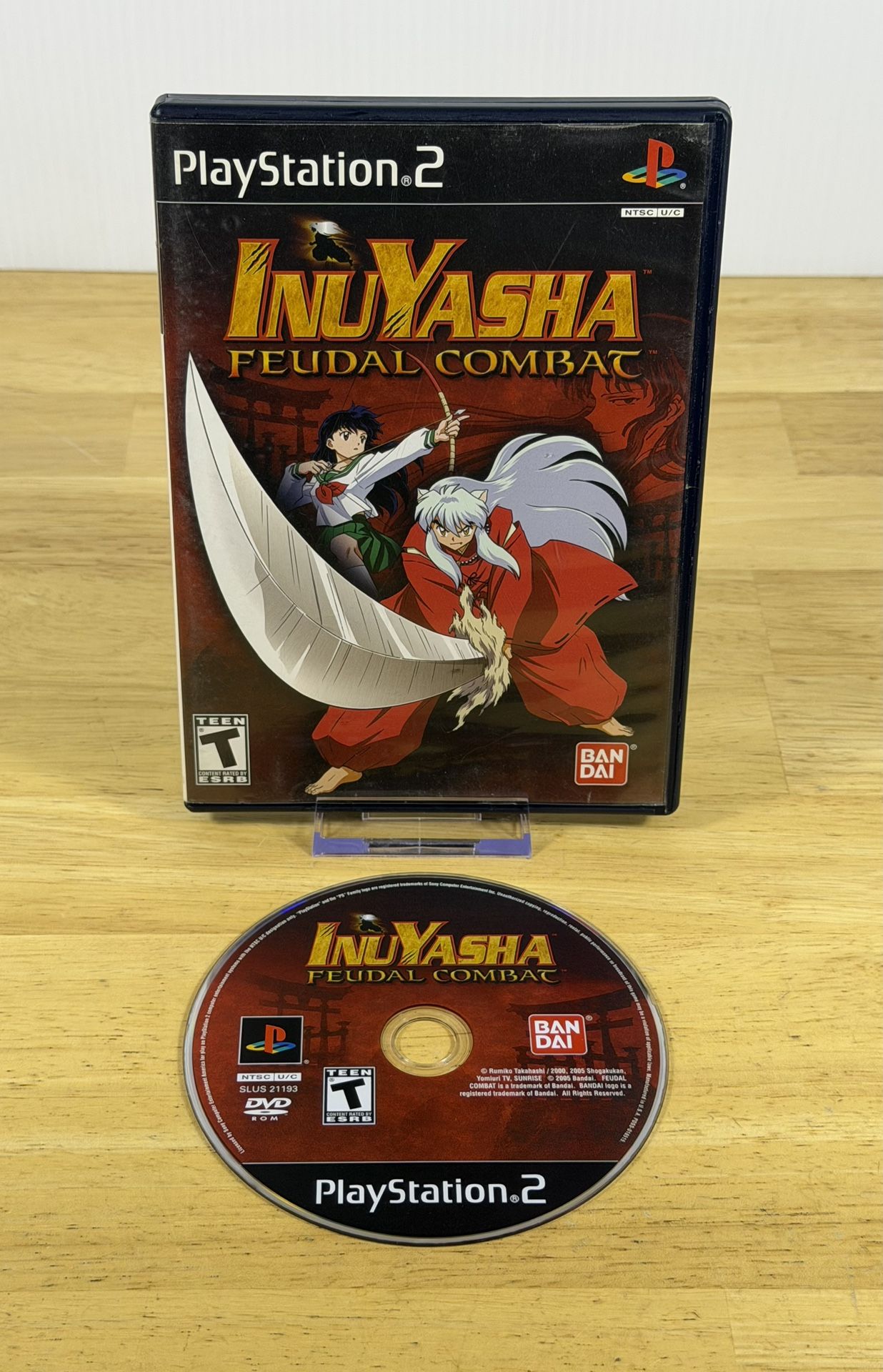 Inuyasha Feudal Combat PS2 (PlayStation 2, 2005) Tested & Resurfaced, No Manual!