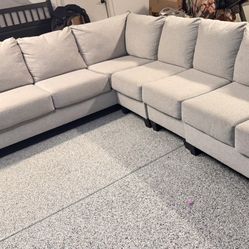 Tuxedo Style Sectional Sofa 