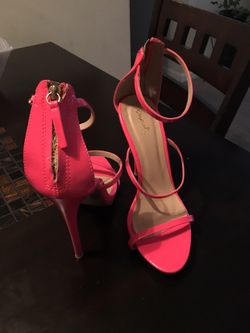 Hot pink pumps