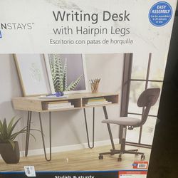 New 40” computer desk (natural wood finish) $75 