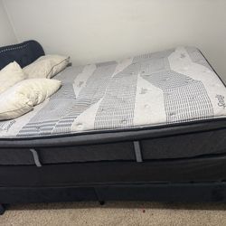 Queen Size Bed With Box Spring And Bed Frame 
