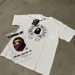 Bape x Chrome hearts tee