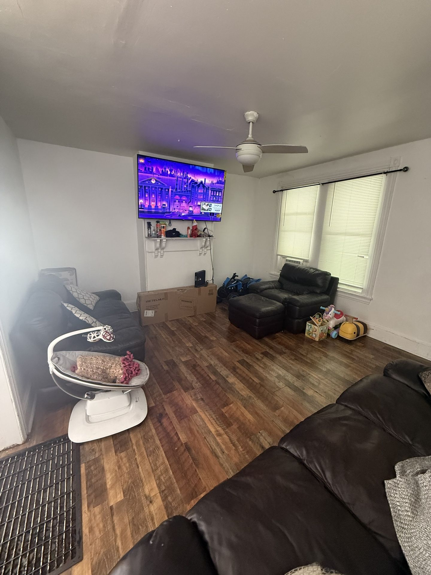 4 Piece Genuine Leather Couches 