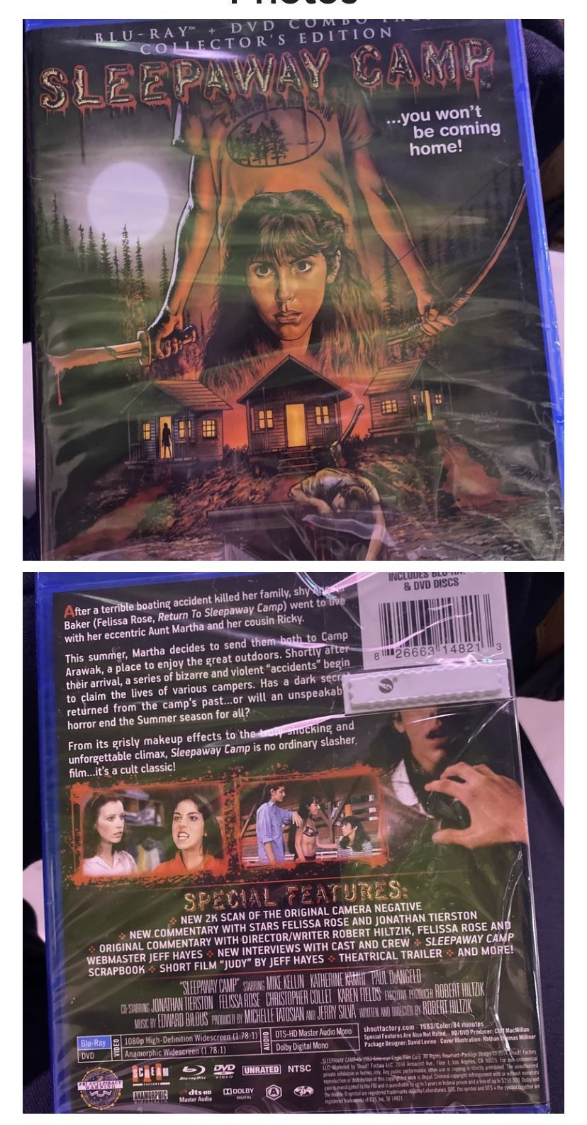 Rare* “Sleepaway camp” Blu Ray (Sealed New)