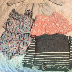 Assorted 18 Months Dresses, Skirt, Sweater. 